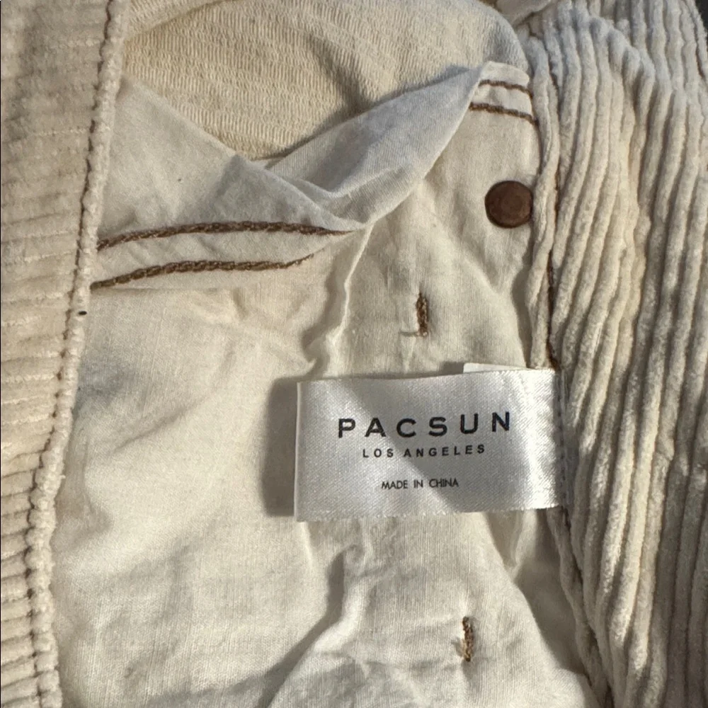 PacSun‎ Cream corduroy mom Jeans Sz 30 high rise